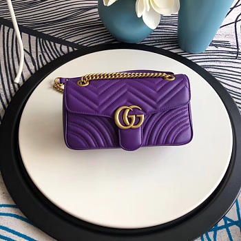 Modishbags Marmont matelassé shoulder bag in Purple 443497