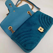 Modishbags Marmont velvet Medium shoulder bag in Blue - 5