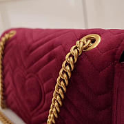 Modishbags Marmont velvet Medium shoulder bag in Wine Red - 3