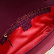 Modishbags Marmont velvet Medium shoulder bag in Wine Red - 5