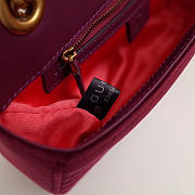 Modishbags Marmont velvet Medium shoulder bag in Wine Red - 6