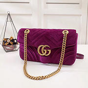 Modishbags Marmont velvet Medium shoulder bag in Purple - 1