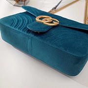 Modishbags Marmont velvet Large shoulder bag in Blue - 5