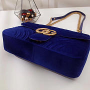 Modishbags Marmont velvet Large shoulder bag in Dark Blue - 6