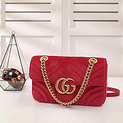 Modishbags Marmont velvet Large shoulder bag in Red - 1