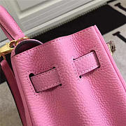 Modishbags Kelly Mini Leather Pink Handbag  - 4