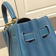 Modishbags Kelly Mini Leather Blue Handbag  - 6