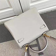 	Modishbags Kelly Mini Leather White Handbag - 2