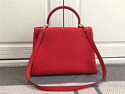 Modishbags Kelly Mini Leather Red Handbag - 3