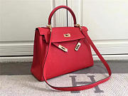 Modishbags Kelly Mini Leather Red Handbag - 5