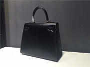 Modishbags Kelly Leather Handbag Black - 4