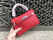 Modishbags Kelly Leather Handbag In Red - 3