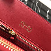 Modishbags Inverted Pleat Saffiano Leather Satchel In Red 1BA153 - 3