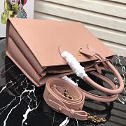 Modishbags Inverted Pleat Saffiano Leather Satchel In Pink 1BA153 - 4