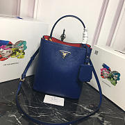 Modishbags Double Saffiano Bucket Bag 1BA212 Blue - 1