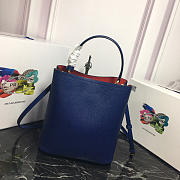 Modishbags Double Saffiano Bucket Bag 1BA212 Blue - 3