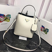 Modishbags Double Saffiano Bucket Bag 1BA212 White - 1