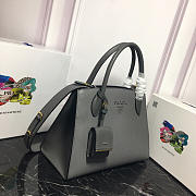 Modishbags Monochrome Saffiano Leather Handbag 1BA155 Grey - 5