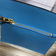 	Modishbags Monochrome Saffiano Leather Handbag 1BA155  Blue - 6