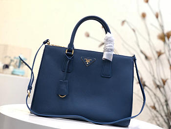 	Modishbags Galleria Saffiano Leather Bag In Blue