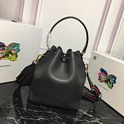 Modishbags Original Calfskin Leather Bucket Bag 1BE018 Gray - 2