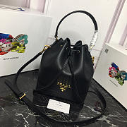 Modishbags Original Calfskin Leather Bucket Bag 1BE018 Black - 2