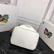 Modishbags Original Calfskin Leather Bucket Bag 1BE018 White - 5