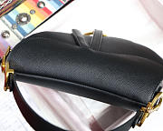 	Modishbags Oblique Calfskin Leather Saddle Large Bag In Black - 4