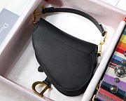 	Modishbags Oblique Calfskin leather Saddle Small Bag in Black - 3