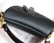 	Modishbags Oblique Calfskin leather Saddle Small Bag in Black - 4