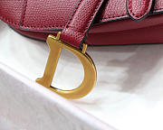 Modishbags Oblique Calfskin leather Saddle Small Bag in Red - 4