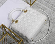 Modishbags Dior Leather White Handbag With Gold Hardware - 3