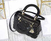 Modishbags Dior Leather Black Handbag With Gold Hardware - 2