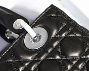 Modishbags Dior Leather Black Handbag With Silver Hardware - 5