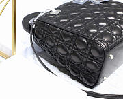 Modishbags Dior Leather Black Handbag With Silver Hardware - 4