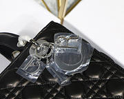 Modishbags Dior Leather Black Handbag With Silver Hardware - 3