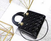 Modishbags Dior Leather Handbag In Black With Gold Hardware - 2