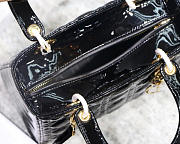 Modishbags Dior Leather Handbag In Black With Gold Hardware - 3