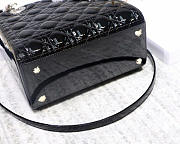 Modishbags Dior Leather Handbag In Black With Silver Hardware - 4