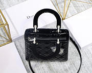 Modishbags Dior Leather Handbag In Black With Silver Hardware - 5