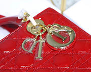 Modishbags Dior Leather Handbag In Red With Gold Hardware - 5