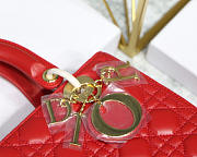 Modishbags Dior Leather Red Handbag With Gold Hardware - 1