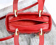 Modishbags Dior Leather Red Handbag With Gold Hardware - 2