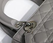 modishbags  Dior Leather Gray Handbag With Silver Hardware - 5