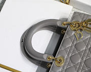 	modishbags Dior Leather Gray Handbag With Gold Hardware - 3