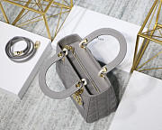 	modishbags Dior Leather Gray Handbag With Gold Hardware - 2