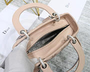 Modishbags Dior Leather Light Pink Handbag With Sliver Hardware - 4