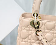 	Modishbags Lady Dior Leather Lambskin Light Pink Handbag - 4