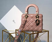 	Modishbags Lady Dior Leather Lambskin Pink Handbag - 1