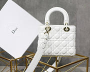 	Modishbags Dior Leather Lambskin White Handbag With Gold Hardware - 1